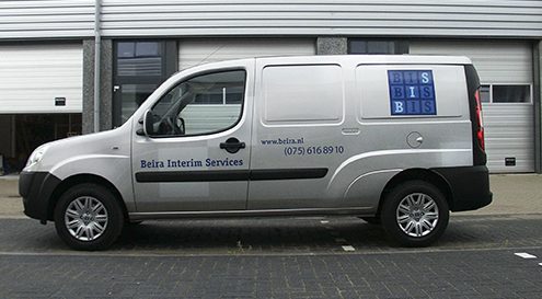 Belettering bus Beira