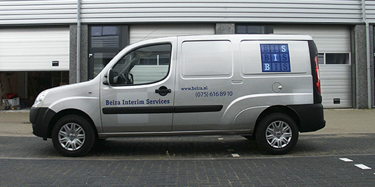 Belettering bus Beira