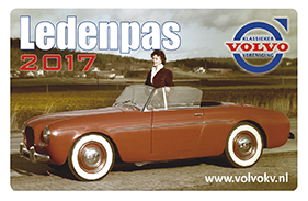 G_VKVledenpas Ledenpas 2017 Volvo Klassieker Vereniging