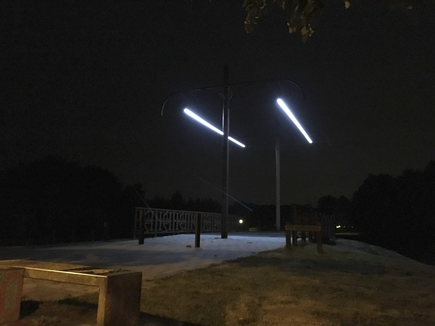 Project Trambrug Bennebroek nacht